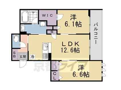 シャーメゾン アオハウオリ(2LDK/2階)の間取り写真