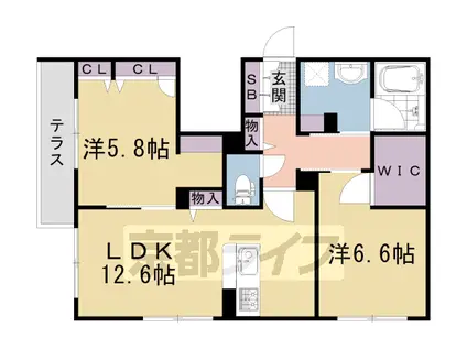 シャーメゾン アラキ(2LDK/1階)の間取り写真