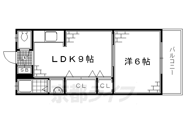 中川マンション(1LDK/4階)の間取り写真