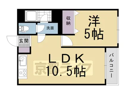 リンサンハイツ(1LDK/4階)の間取り写真