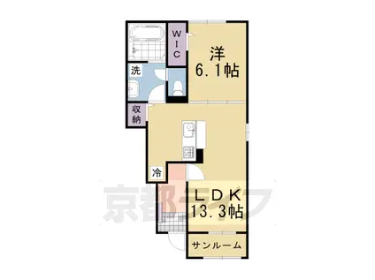 リベルタ美園(1LDK/1階)の間取り写真