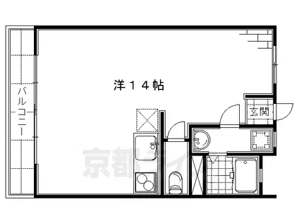 宮田ビル(ワンルーム/4階)の間取り写真