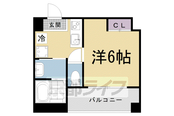 京都市烏丸線 今出川駅 徒歩17分 7階建 築8年(1K/3階)の間取り写真