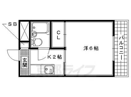 安井マンション(1K/1階)の間取り写真