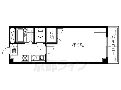 メゾン・ド・パーク(1K/3階)の間取り写真