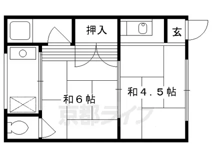 増田第3ハイツ(2K/2階)の間取り写真