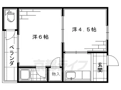 増田第3ハイツ(2K/5階)の間取り写真