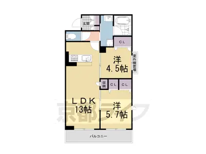 STAR ZERO(2LDK/3階)の間取り写真