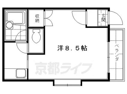 メゾンレリック(1K/1階)の間取り写真