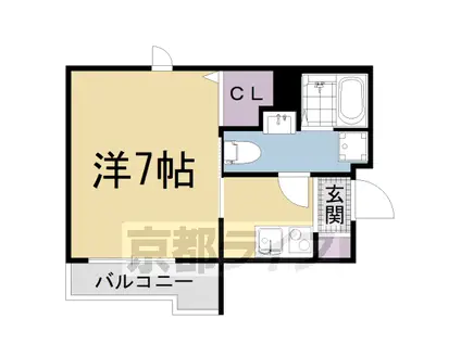 叡山電鉄 一乗寺駅 徒歩3分 3階建 築2年(1K/2階)の間取り写真