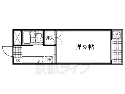 エスティー21(1K/4階)の間取り写真