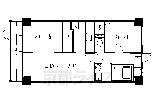 グレース・ダイン(2LDK/3階)の間取り写真
