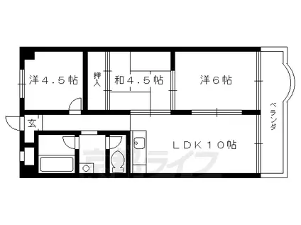 メゾン山幸(3LDK/2階)の間取り写真