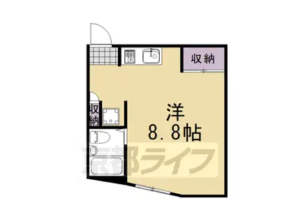 ドゥ・ブランシュ(ワンルーム/3階)の間取り写真