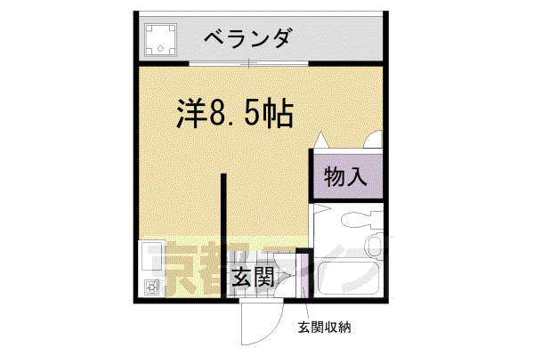 LA PAIX(ワンルーム/2階)の間取り写真
