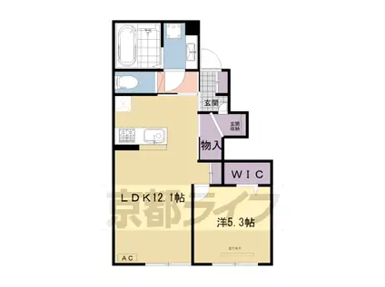 CAMPBELLRIVER3番館(1LDK/1階)の間取り写真