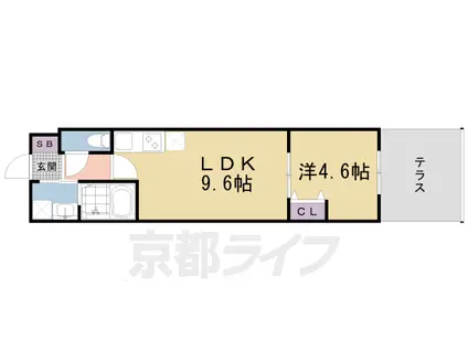 菊岡家新町館(1LDK/1階)の間取り写真
