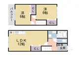 京阪電気鉄道京阪線 藤森駅 徒歩7分 2階建 築53年