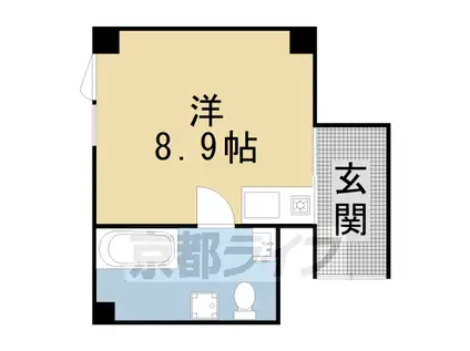 JURAKU-RO(ワンルーム/2階)の間取り写真