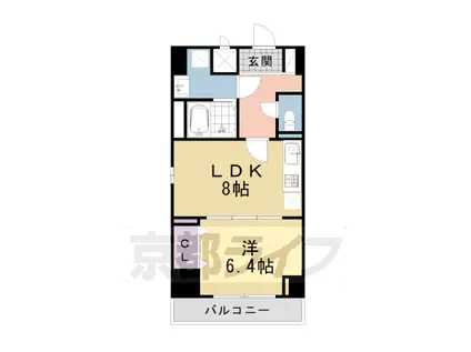 ココクレメント2(1LDK/1階)の間取り写真