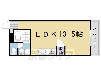東海道本線 桂川駅(京都) 徒歩19分 3階建 築36年(ワンルーム/2階)の間取り写真