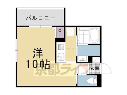 フォーレスト修学院2(1K/1階)の間取り写真