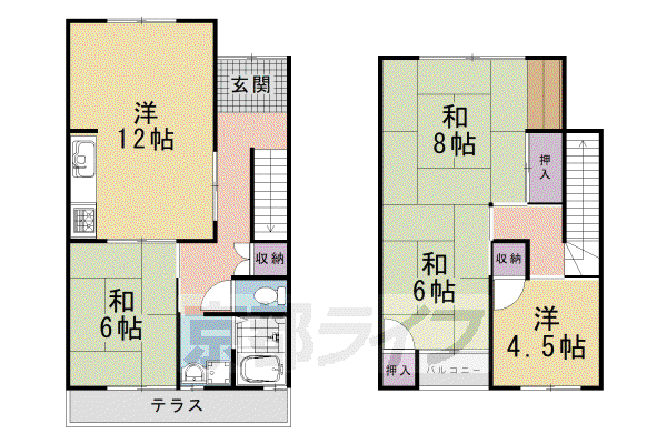 阪急電鉄京都線 洛西口駅 徒歩53分 1階建 築46年