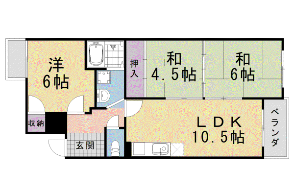 阪急電鉄京都線 東向日駅 徒歩39分 3階建 築37年(3LDK/1階)の間取り写真