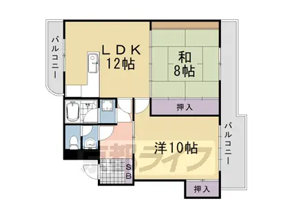 レジデンス川島(2LDK/2階)の間取り写真