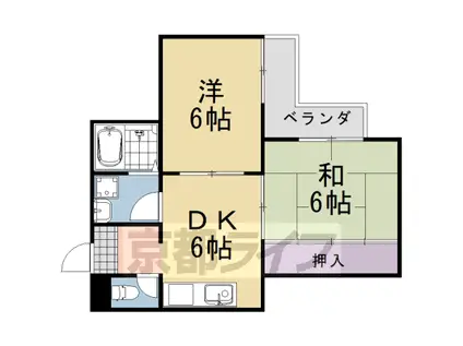 ロイヤルむらかみ(2DK/2階)の間取り写真