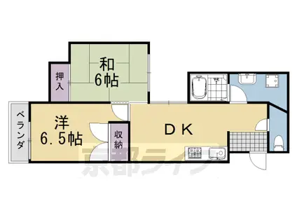 ロイヤルむらかみ(2DK/3階)の間取り写真
