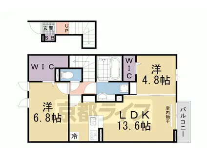 メゾン ソレイユ(2LDK/1階)の間取り写真