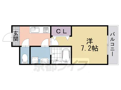 グランデコート壱乃穂(1K/2階)の間取り写真