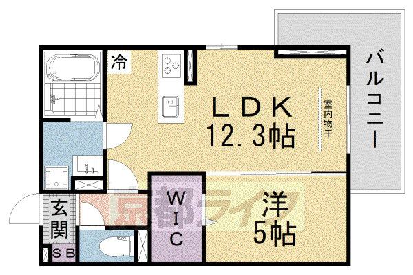 D-ROOM山上(1LDK/3階)の間取り写真