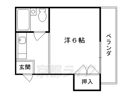 ピエール山科(1K/3階)の間取り写真