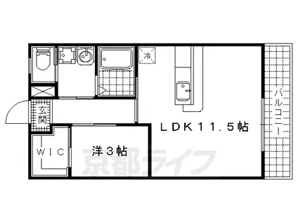 マンション秀美(1LDK/3階)の間取り写真