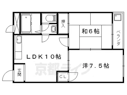 グリーンヒルズ・小野(2LDK/3階)の間取り写真
