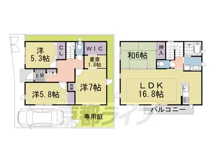 京阪電気鉄道鴨東線 出町柳駅 徒歩6分 2階建 築19年(4LDK)の間取り写真