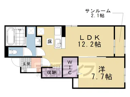 エル・ソラーレⅠ(1LDK/1階)の間取り写真