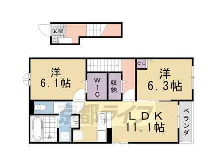 エル・ソラーレⅠ(2LDK/2階)の間取り写真