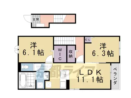 エル・ソラーレⅡ(2LDK/2階)の間取り写真