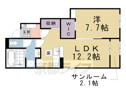 エル・ソラーレⅡ(1LDK/1階)の間取り写真