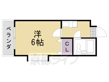 アルビオンシティ京都堂田(1K/3階)の間取り写真