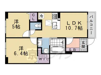 コート・ヴィレッジⅡ(2LDK/1階)の間取り写真