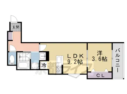 京阪電気鉄道京阪線 牧野駅 徒歩14分 3階建 築1年(1LDK/2階)の間取り写真