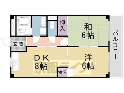 イーストファーム(2LDK/5階)の間取り写真