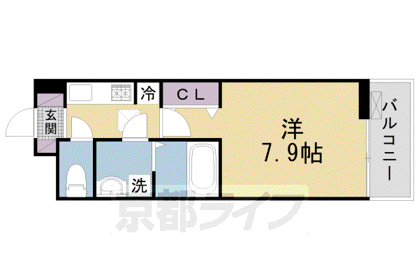 片町線 津田駅 徒歩13分 3階建 築3年(1K/1階)の間取り写真