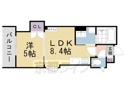 片町線 津田駅 徒歩11分 3階建 築3年(1LDK/1階)の間取り写真