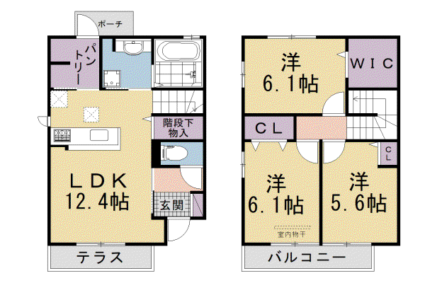 京阪電気鉄道京阪線 樟葉駅 徒歩30分 2階建 築11年(3LDK/1階)の間取り写真