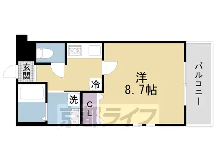 片町線 長尾駅(大阪) 徒歩5分 3階建 築2年(1K/2階)の間取り写真